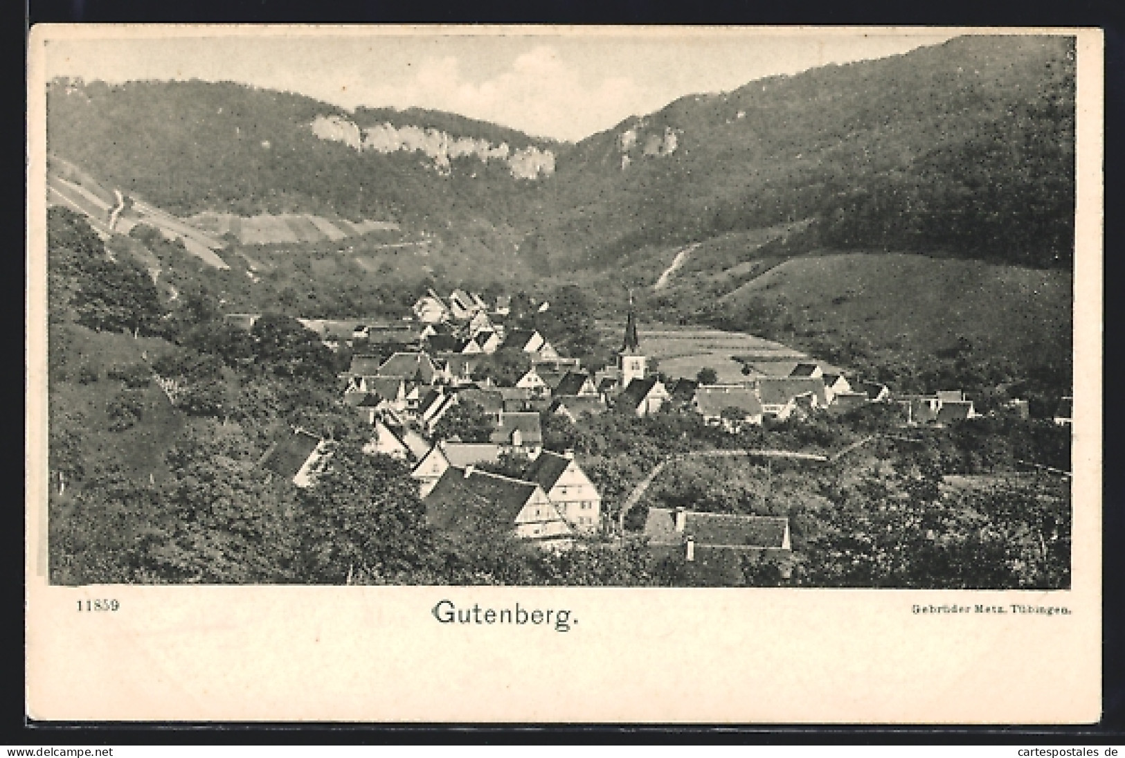 AK Gutenberg / Lenningen, Teilansicht Mit Kirche  - Other & Unclassified