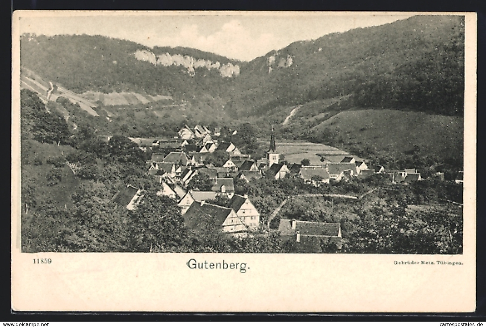 AK Gutenberg / Lenningen, Teilansicht Mit Kirche  - Sonstige & Ohne Zuordnung