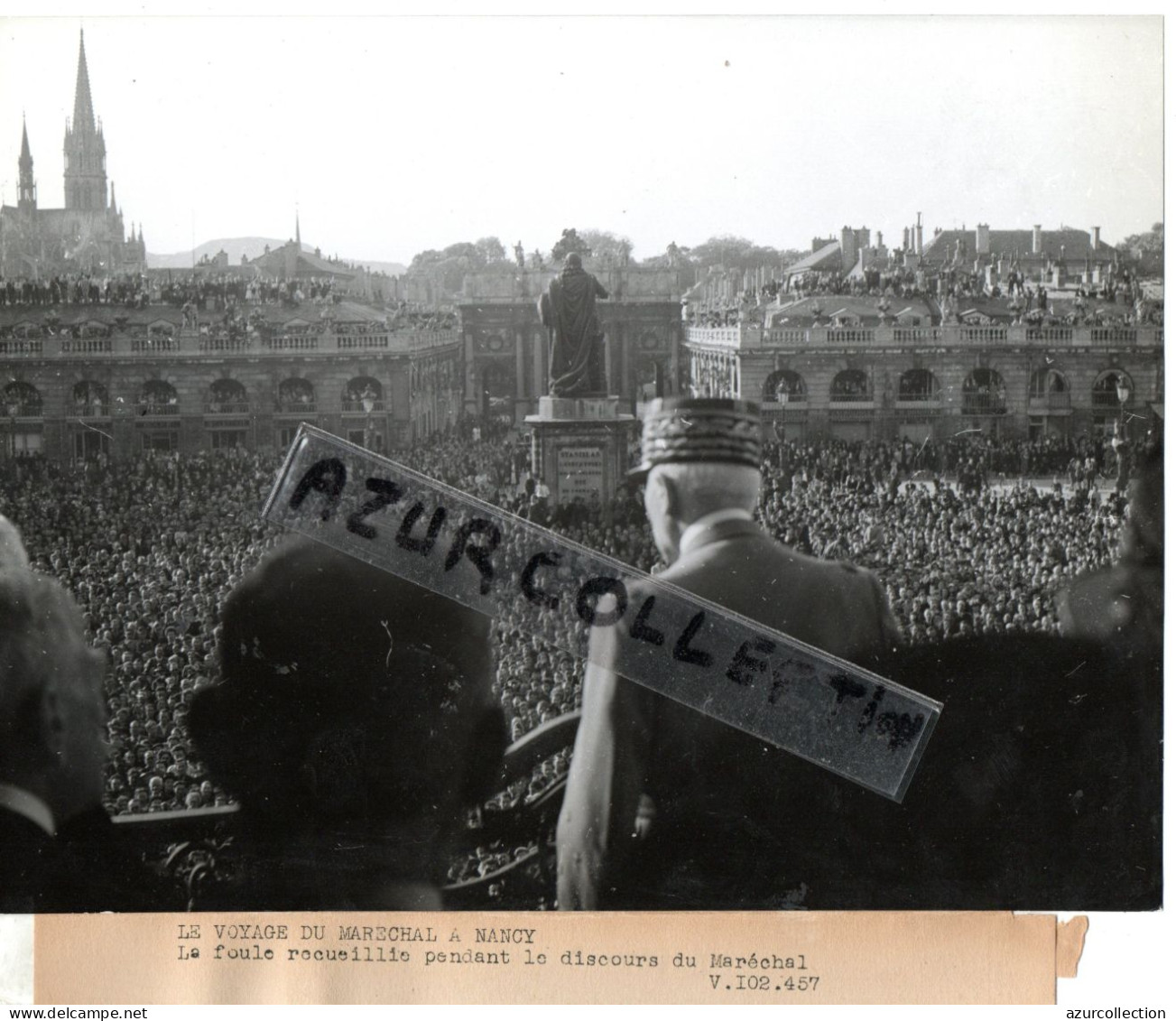 39/45 VISITE DU MARECHAL PETAIN A NANCY . LE DISCOURS - Berühmtheiten