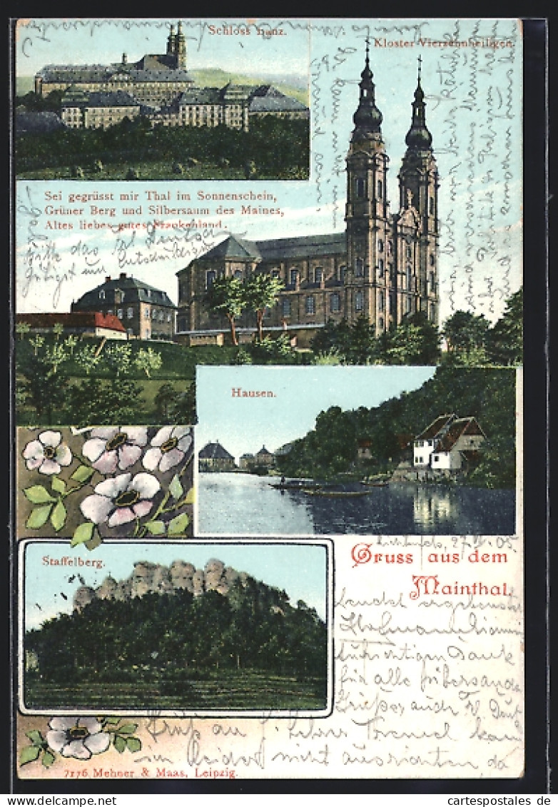 AK Banz / Staffelstein, Ansicht Vom Schloss, Kloster Vierzehnheiligen  - Staffelstein