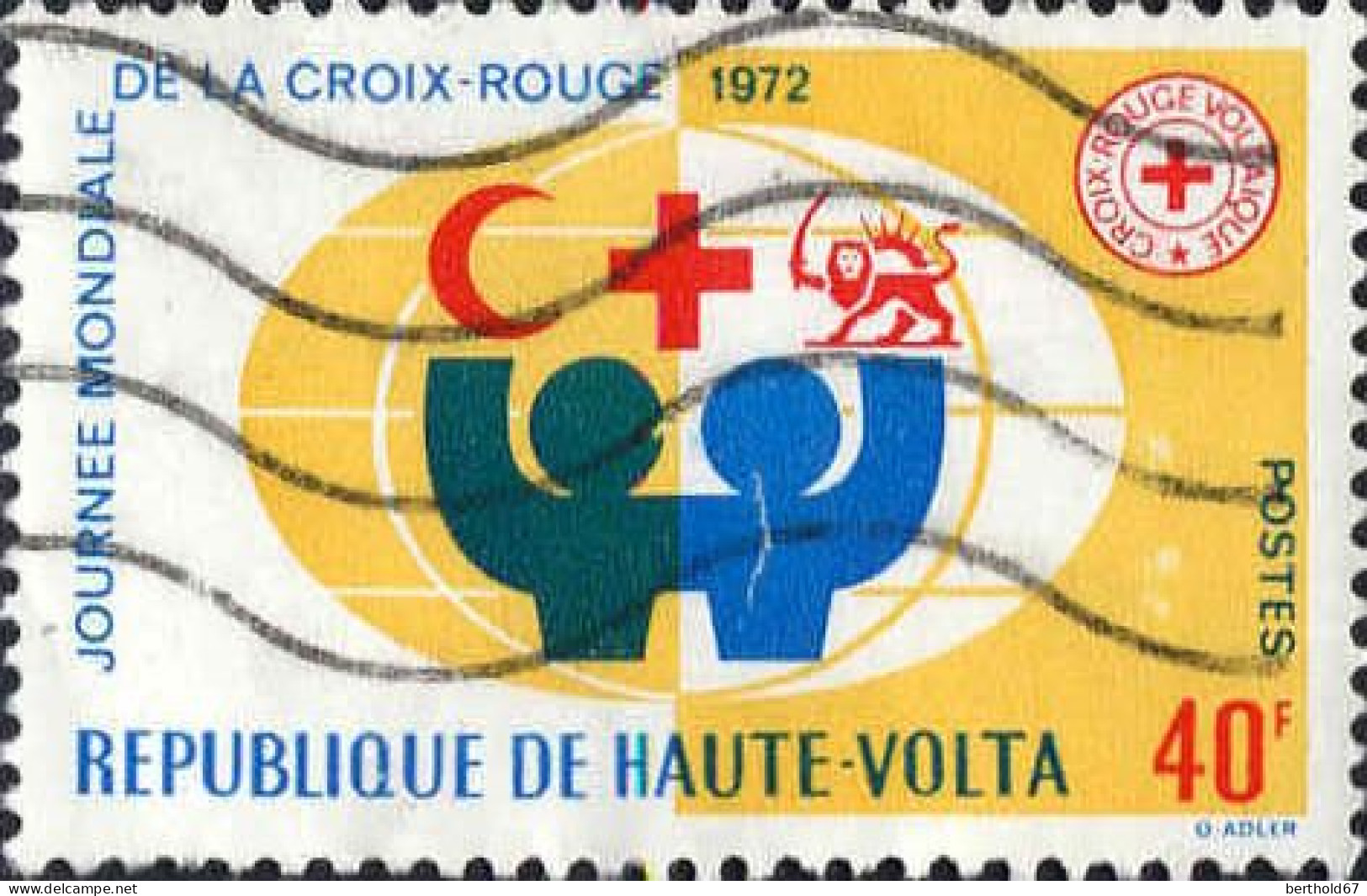 Burkina Hte-Volta Poste Obl Yv: 267 Mi:369 Journée Mondiale De La Croix-Rouge (Lign.Ondulées) - Upper Volta (1958-1984)