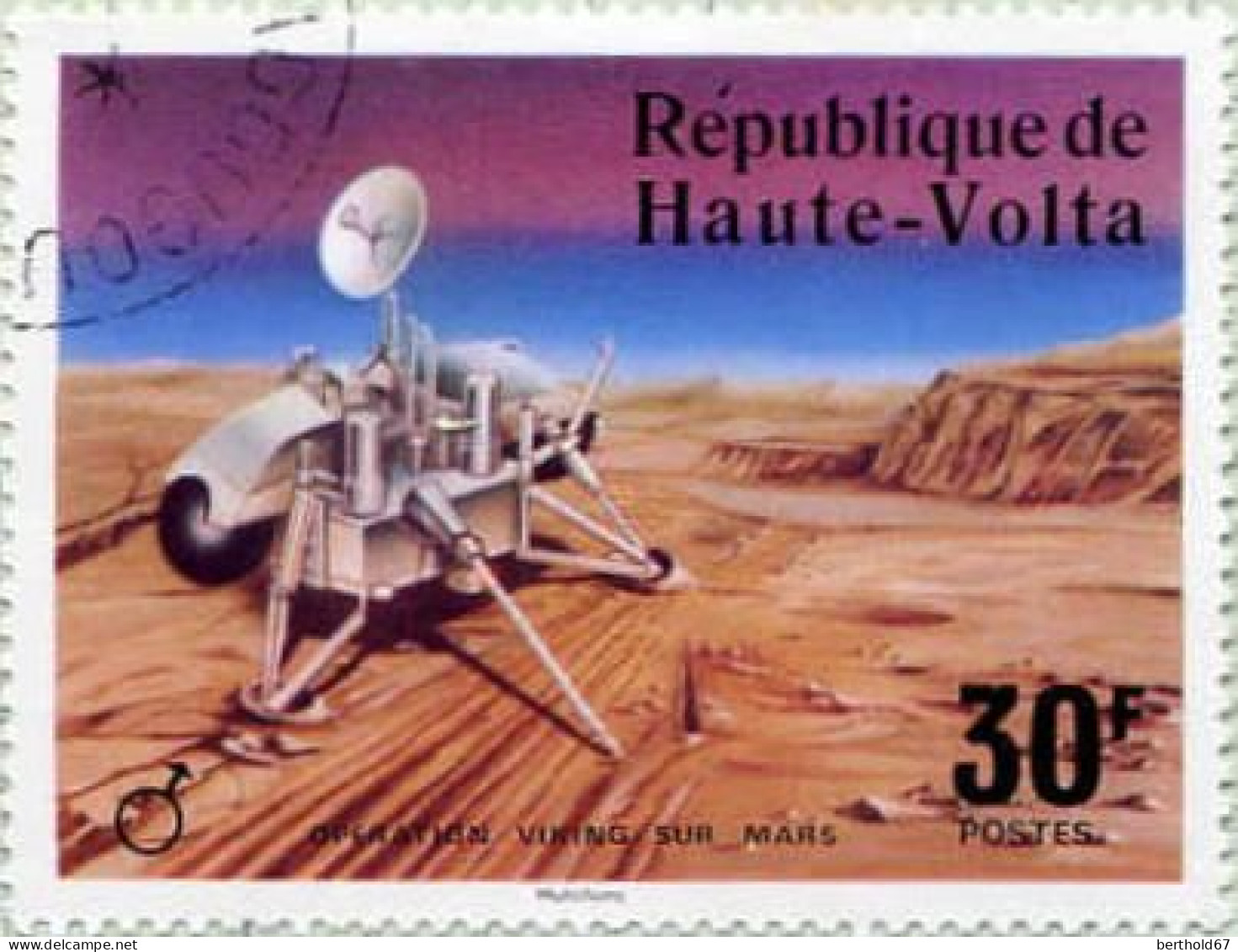 Burkina Hte-Volta Poste Obl Yv: 388 Mi:632 Opération Vinking Sur Mars (Beau Cachet Rond) - Opper-Volta (1958-1984)