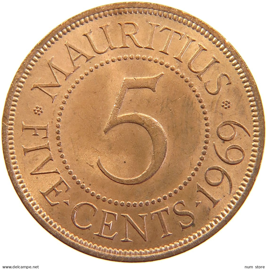 MAURITIUS 5 CENTS 1969 #s105 0131 - Maurice