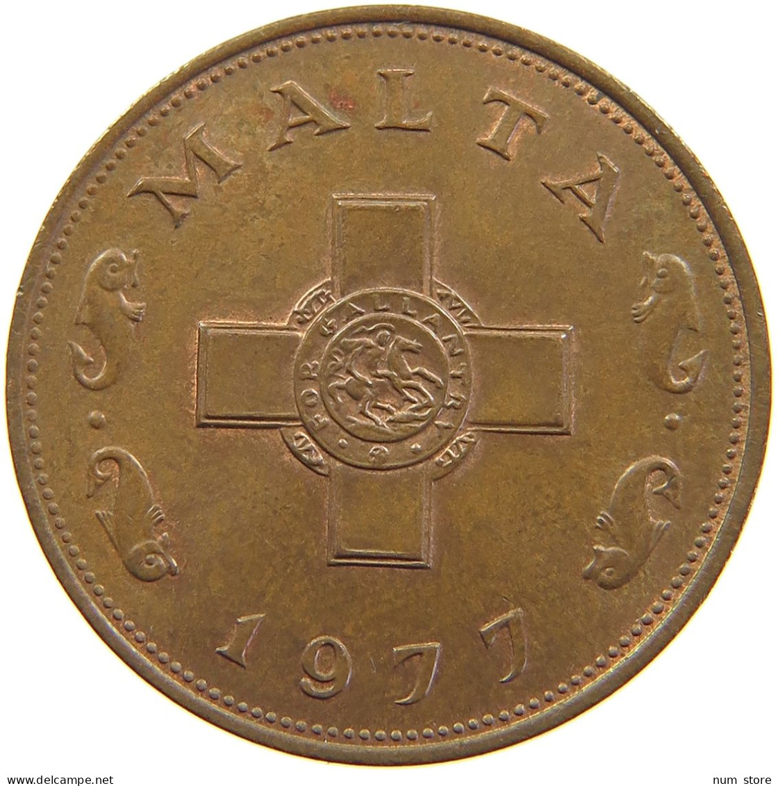 MALTA 1 CENT 1977 #s105 0153 - Malta