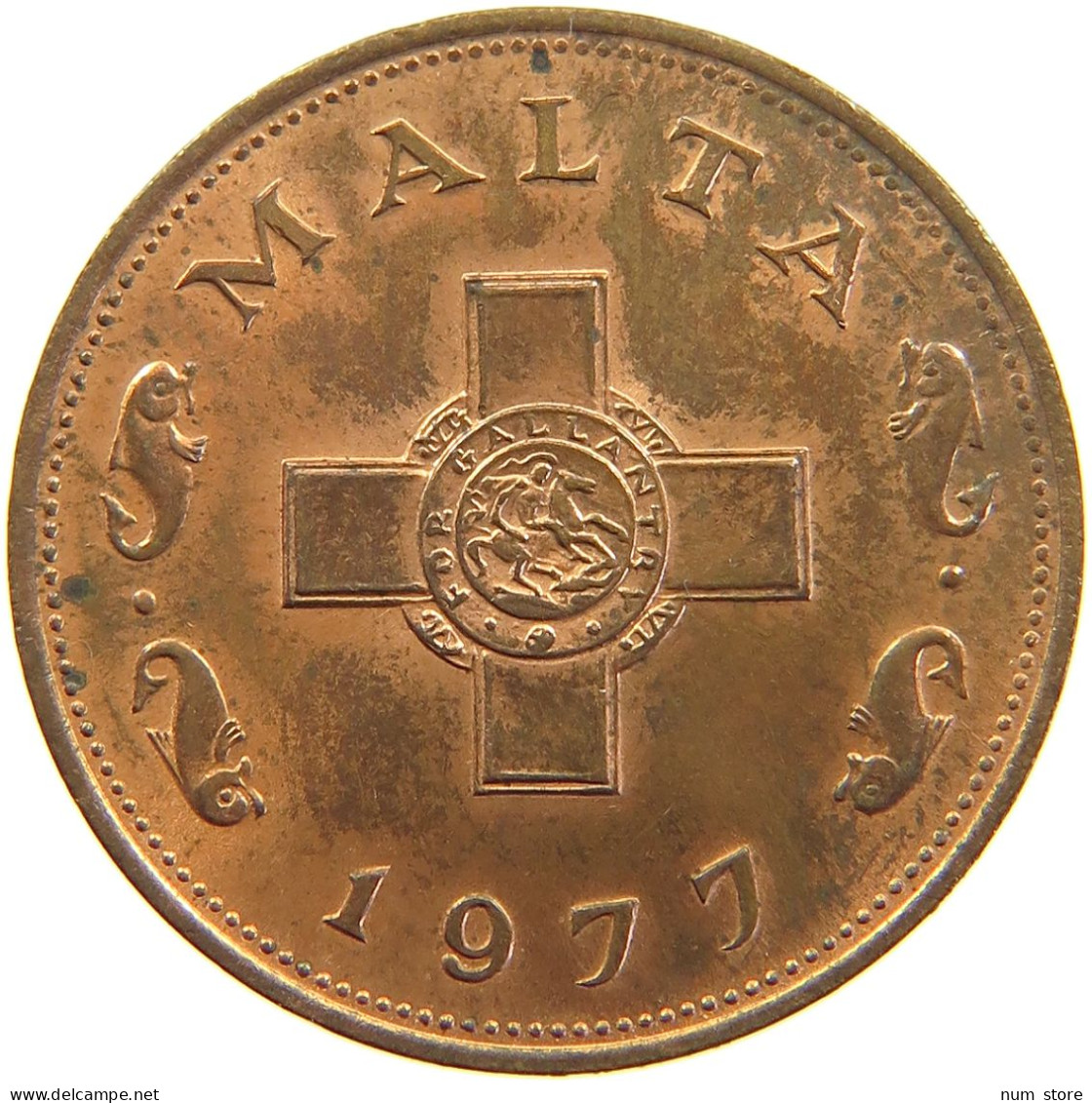 MALTA 1 CENT 1977 #s105 0145 - Malta