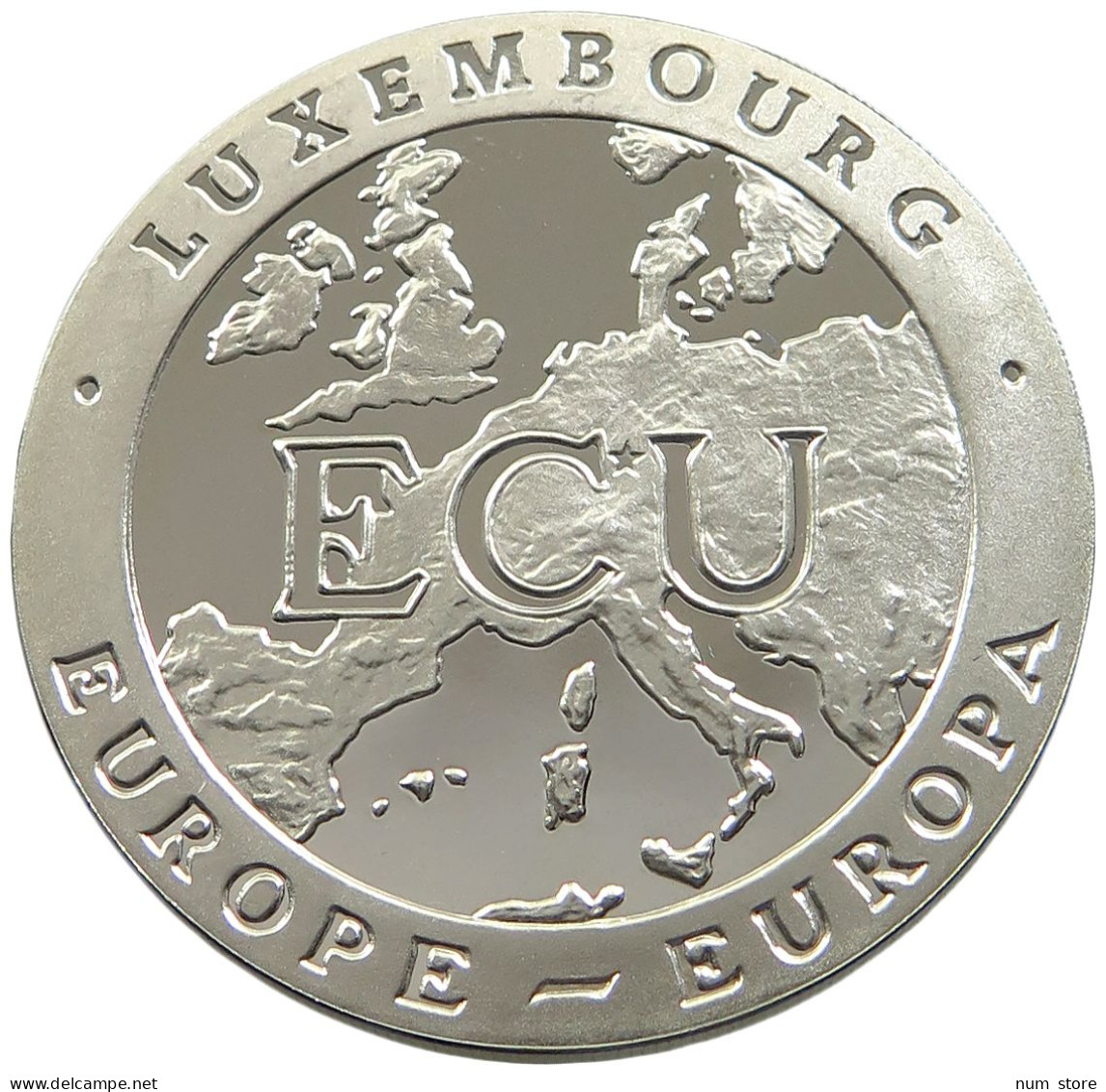 LUXEMBOURG ECU 1992 SILVER 29G 39MM PROOF #sm14 0881 - Luxemburg