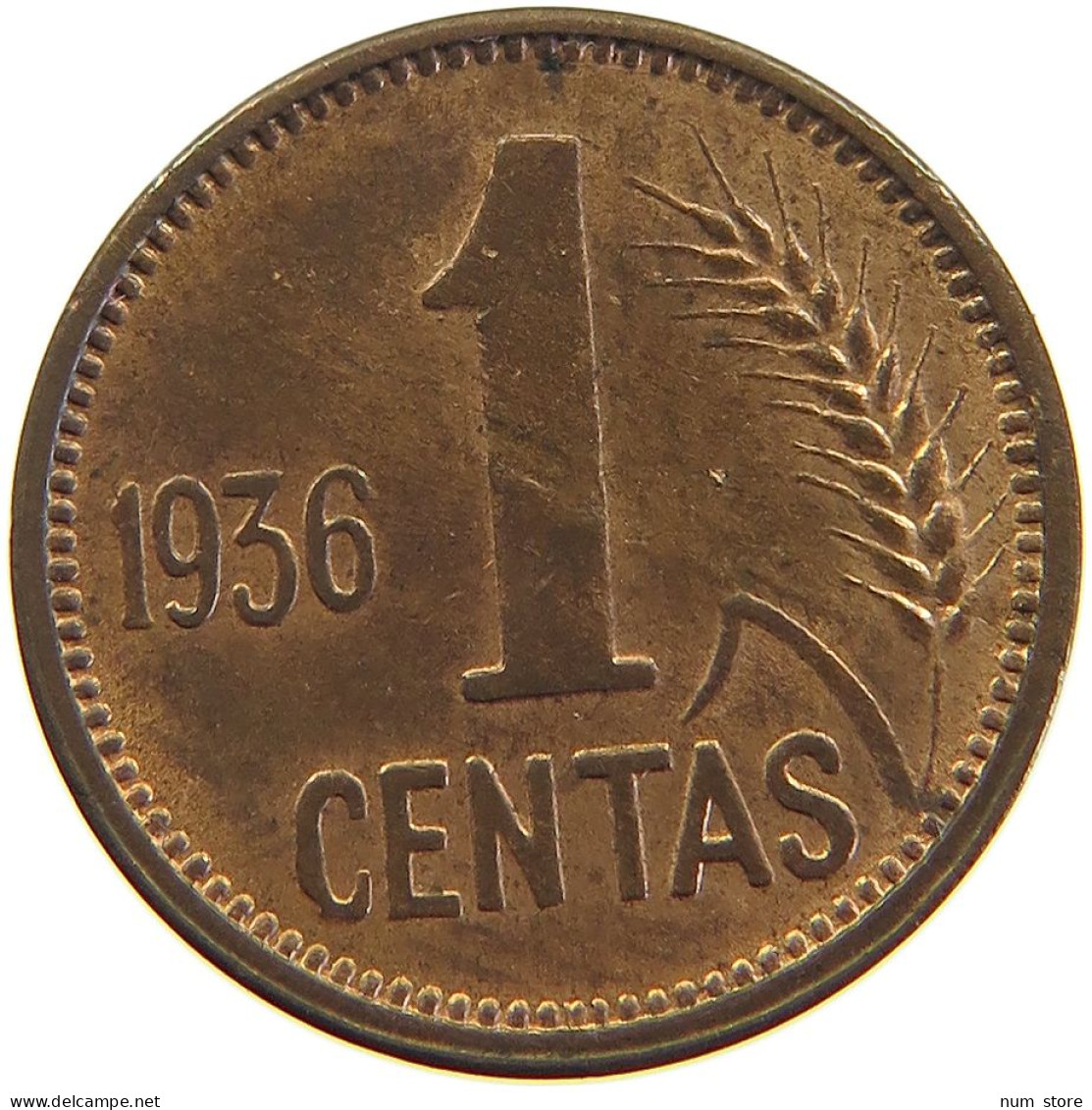 LITHUANIA CENTAS 1936 #s105 0577 - Lituania