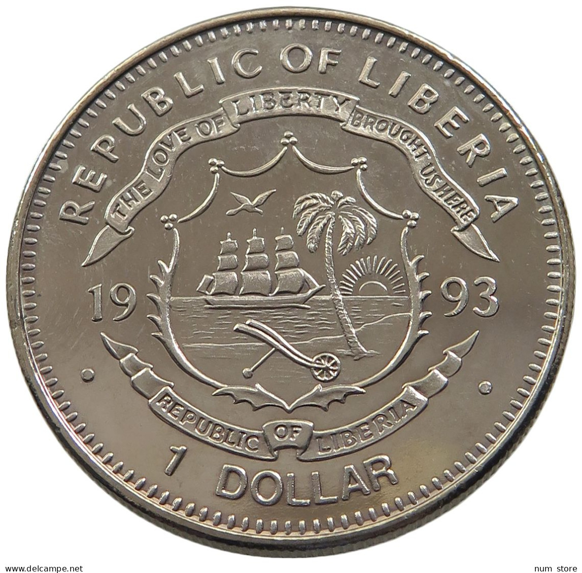 LIBERIA DOLLAR 1993 ATCHAEOPTERYX UNC #sm14 1053 - Liberia