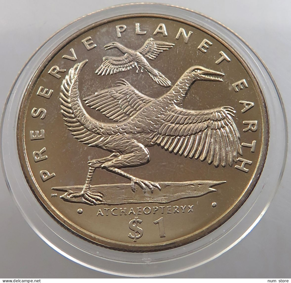 LIBERIA DOLLAR 1993 ARCHAEOPTERYX #sm14 0193 - Liberia