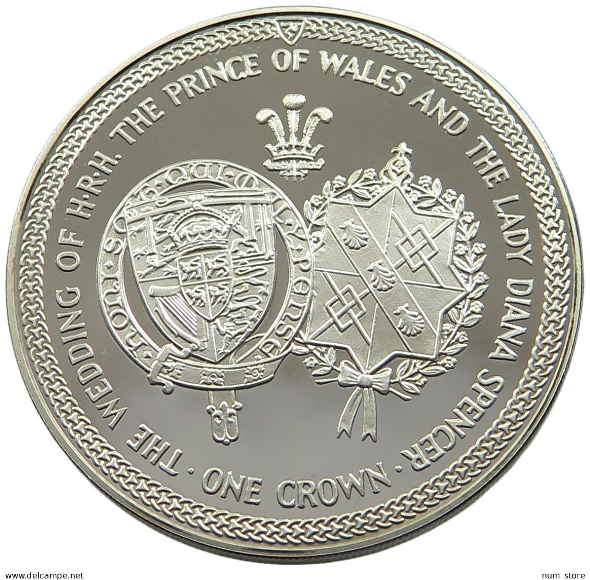 ISLE OF MAN CROWN 1981 SILVER PROOF #sm14 1041 - Eiland Man