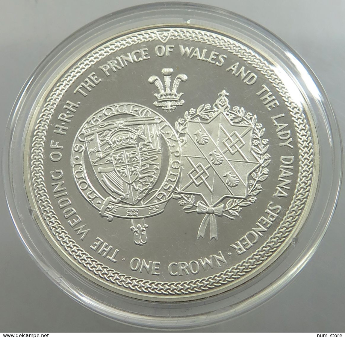 ISLE OF MAN CROWN 1981 PROOF #sm14 0057 - Isle Of Man