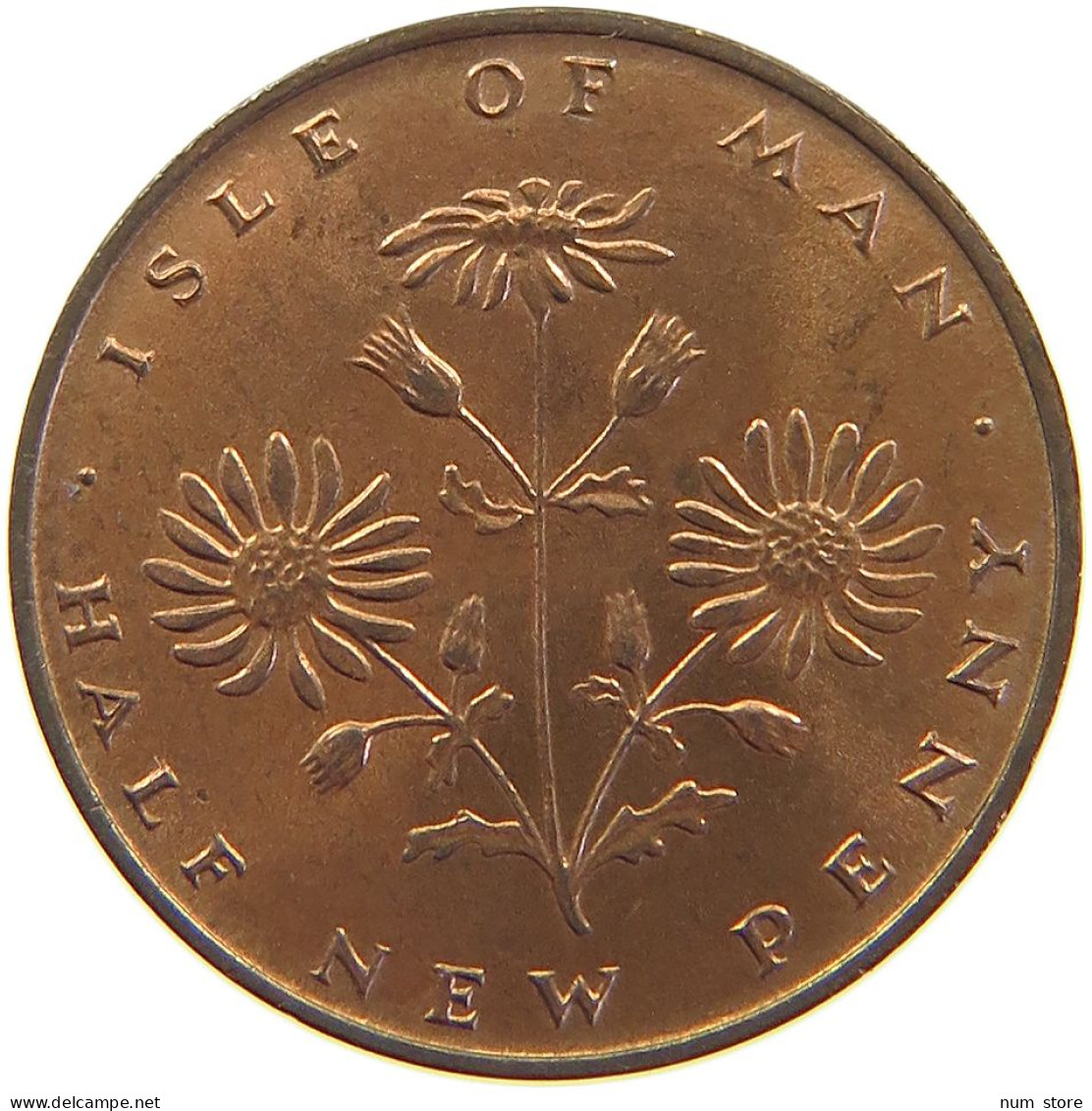 ISLE OF MAN 1/2 NEW PENNY 1971 #s105 0463 - Isle Of Man