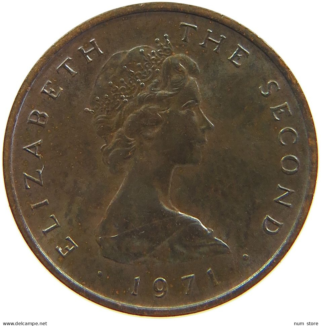 ISLE OF MAN 1/2 NEW PENNY 1971 #s105 0461 - Île De  Man