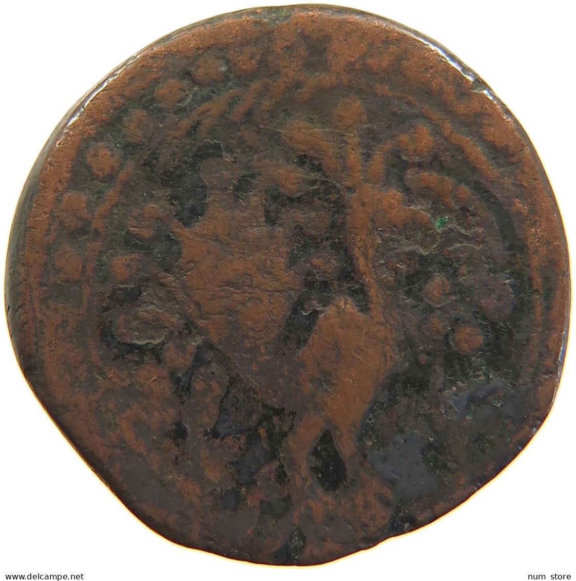 ISLAMIC FALUS FALS PEACOCK RIGHT FIGURATIVE COINAGES IRAN / PERSIA / AFGHANISTAN 20MM 6.2G #t034 0109 - Irán