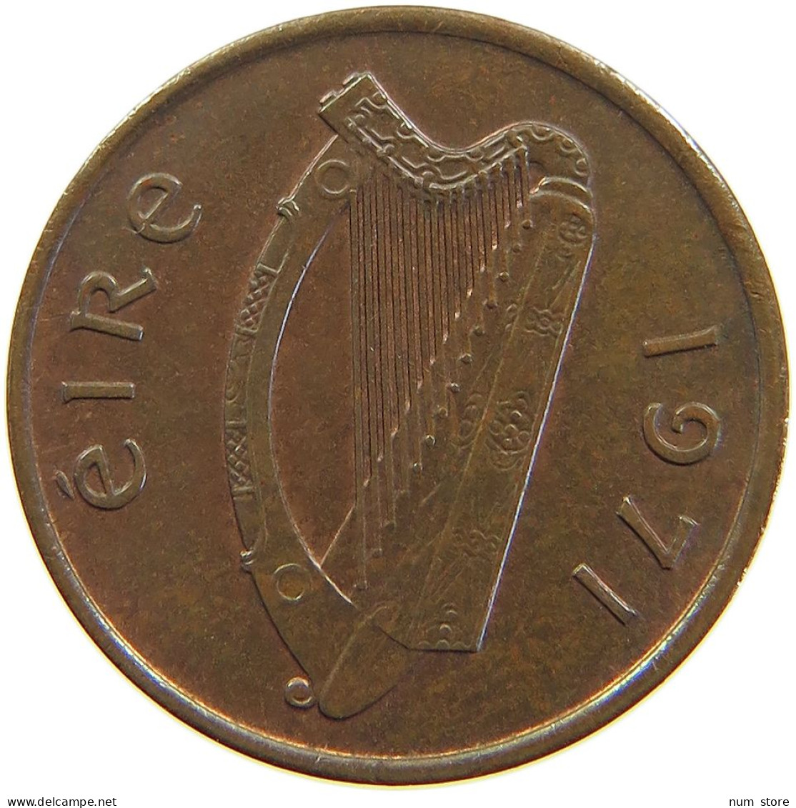 IRELAND 1/2 PENNY 1971 #s105 0443 - Irlande