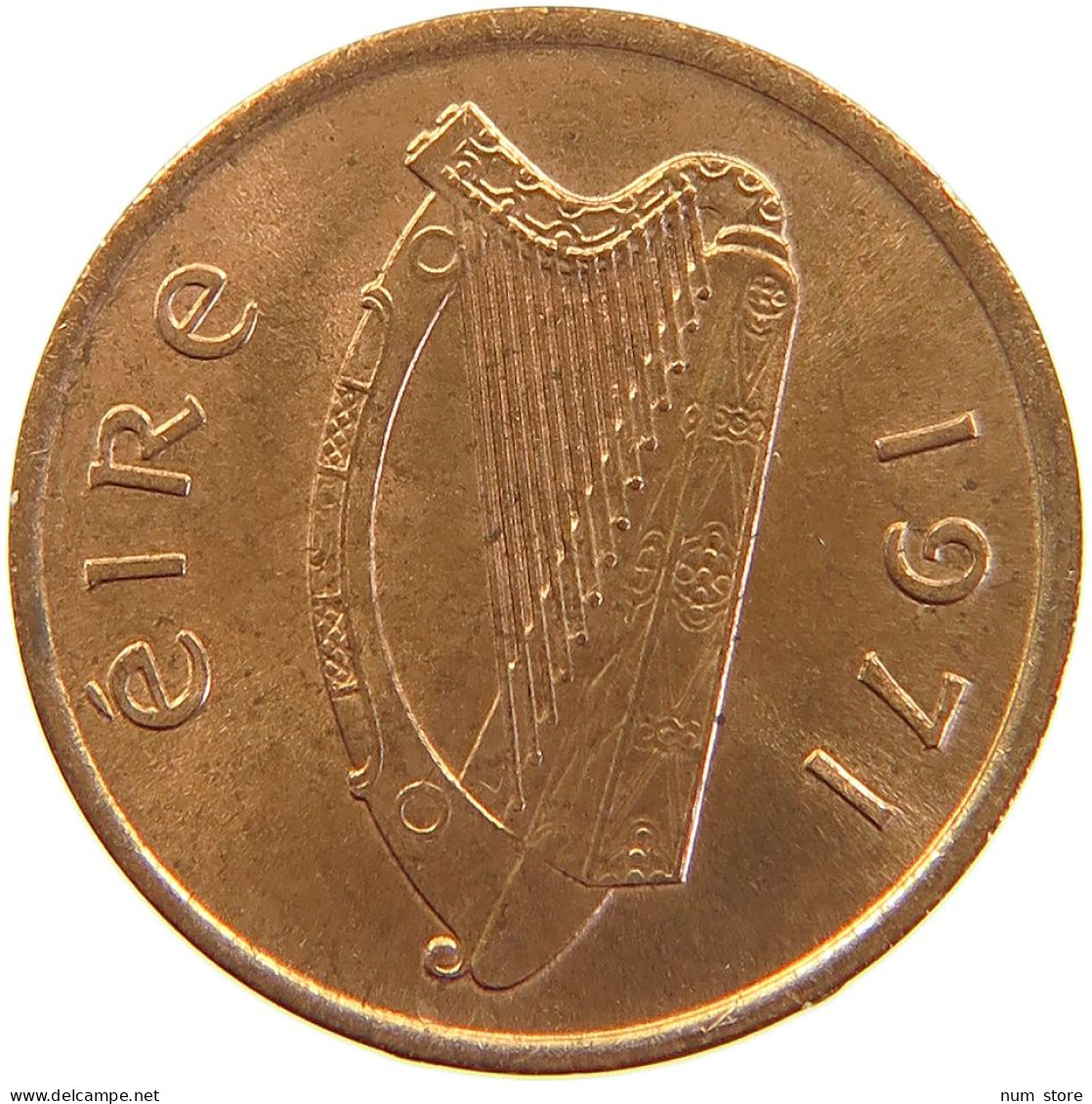 IRELAND 1/2 PENNY 1971 #s105 0425 - Ireland