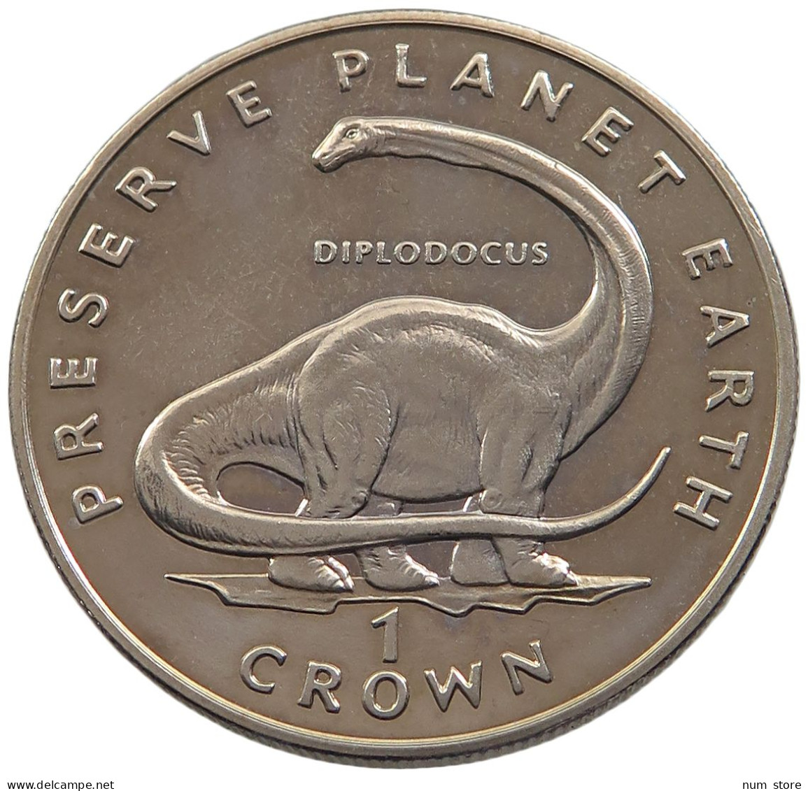 GIBRALTAR CROWN 1993 DIPLODOCUS UNC #sm14 0899 - Gibraltar