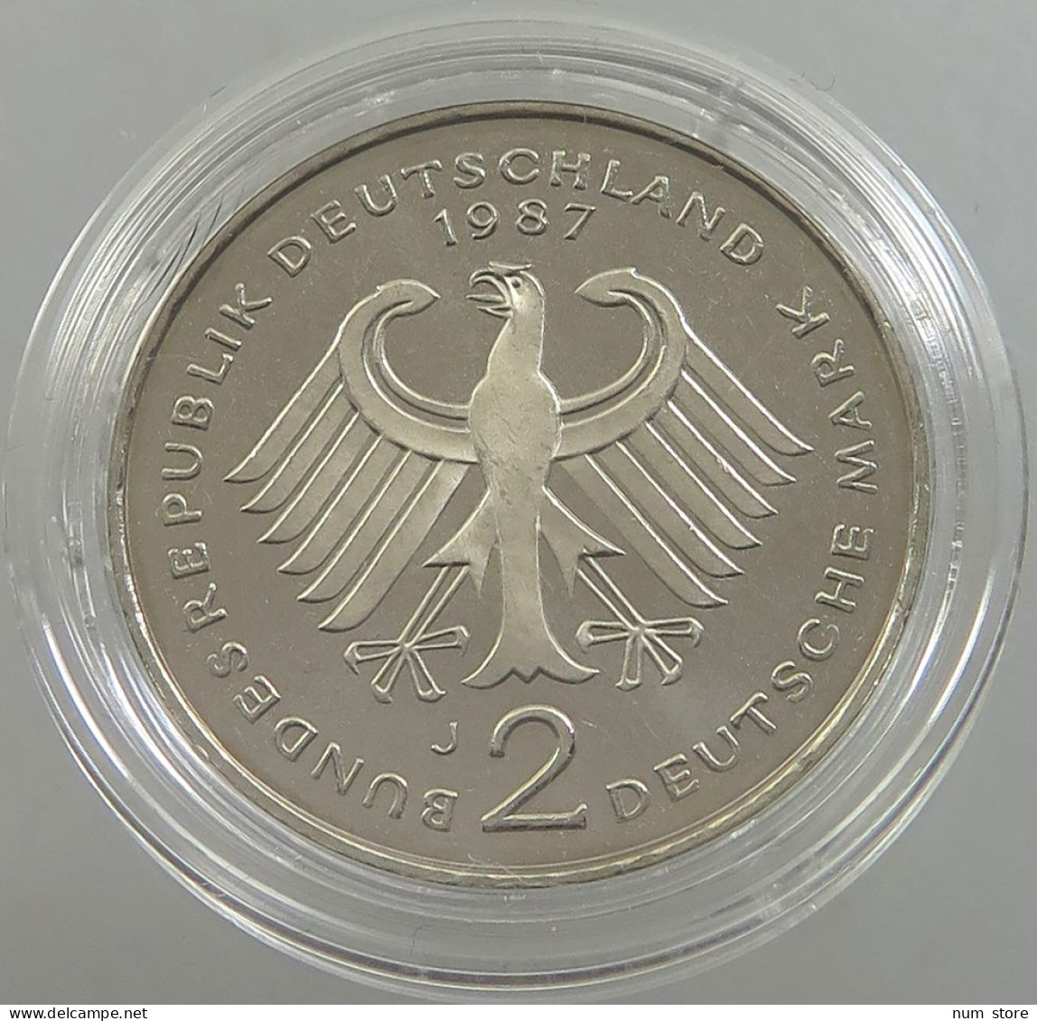 GERMANY BRD 2 MARK 1987 J HEUSS PROOF #sm14 0277 - 2 Marcos