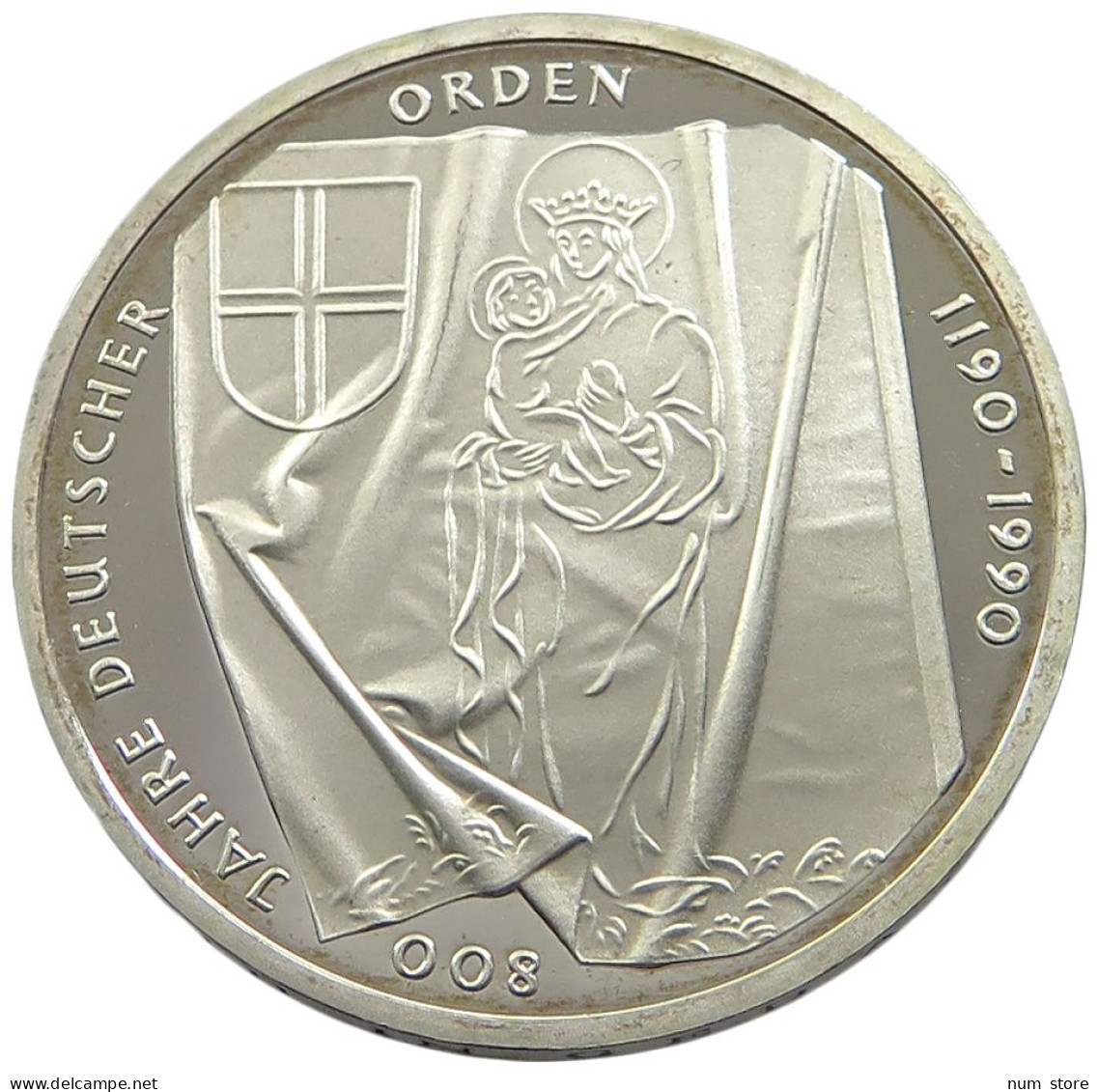 GERMANY BRD 10 MARK 1990 J PROOF #sm14 1011 - 10 Mark