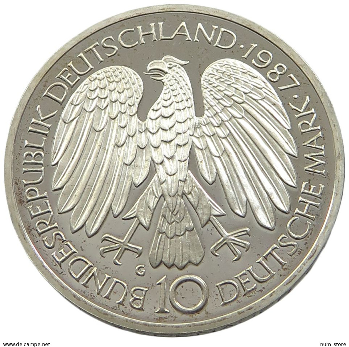 GERMANY BRD 10 MARK 1987 G PROOF #sm14 1015 - 10 Marchi