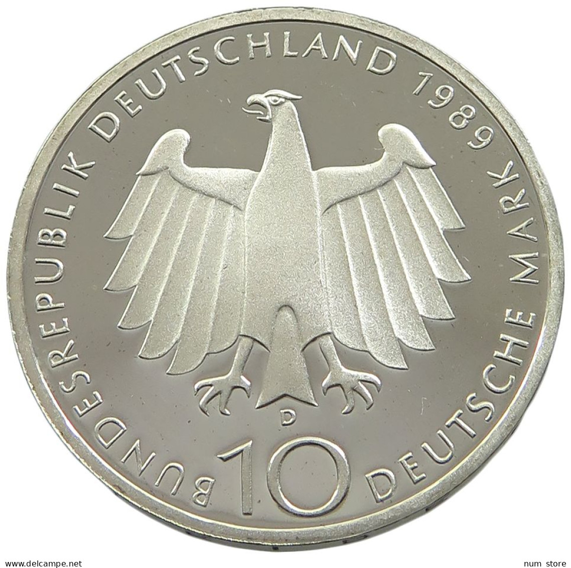 GERMANY BRD 10 MARK 1989 D PROOF #sm14 0961 - 10 Marchi