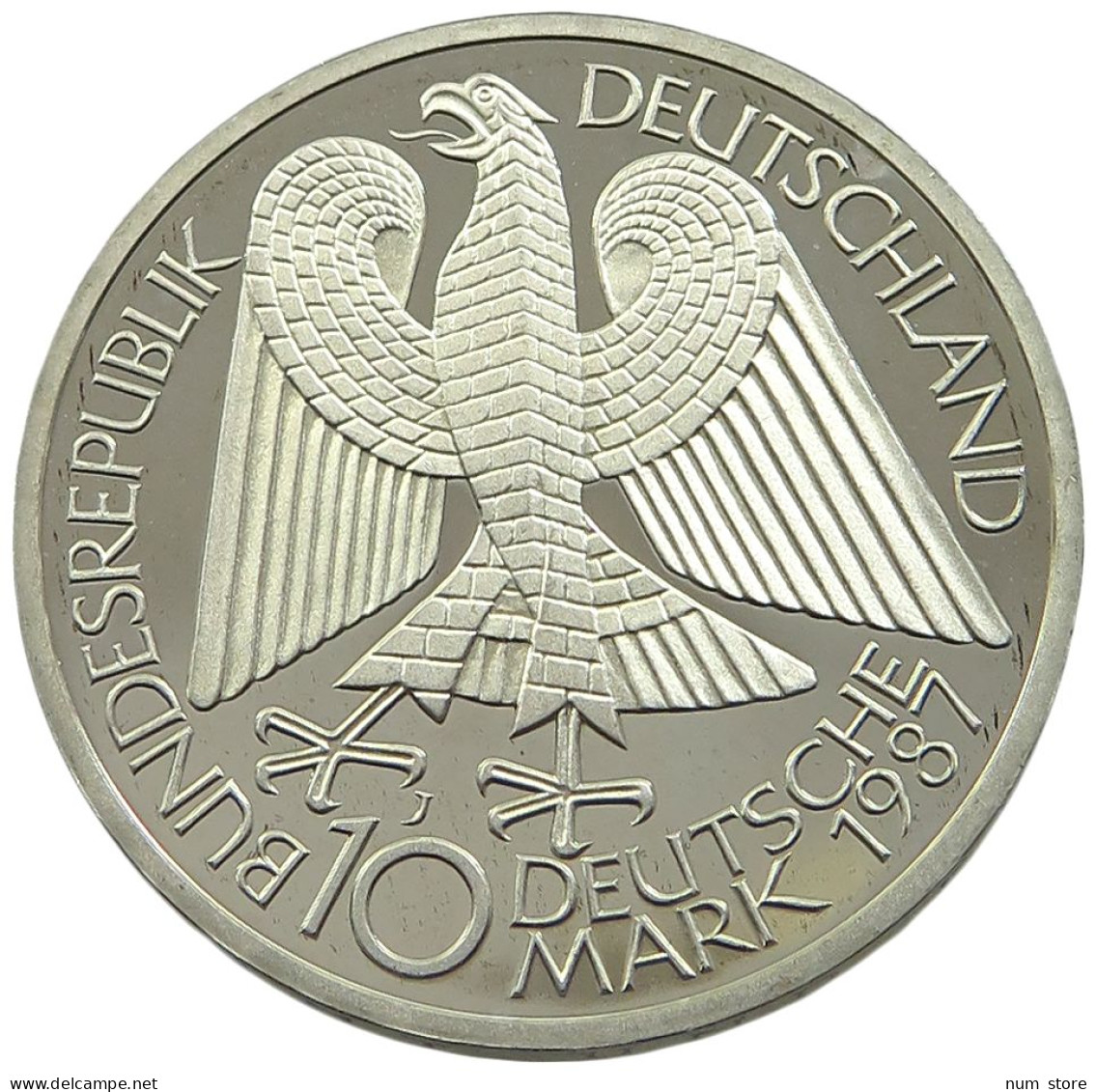 GERMANY BRD 10 MARK 1987 J PROOF #sm14 1007 - 10 Mark