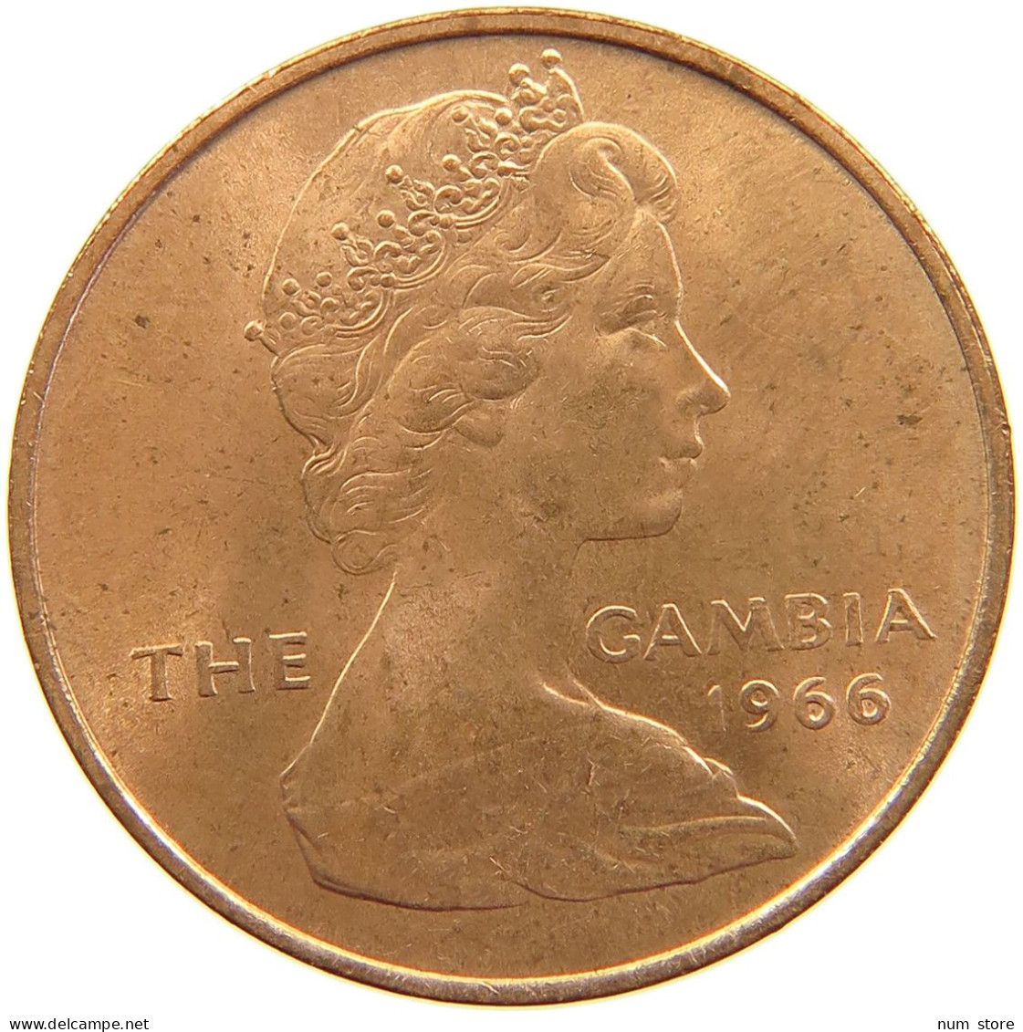 GAMBIA PENNY 1966 #s105 0193 - Gambia