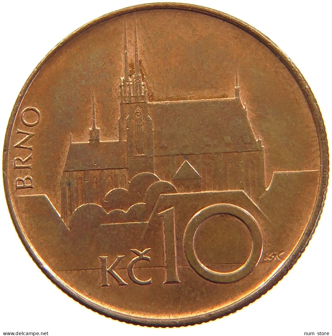 CZECH REPUBLIC 10 KORUNA 1993 #s105 0209 - Tschechische Rep.