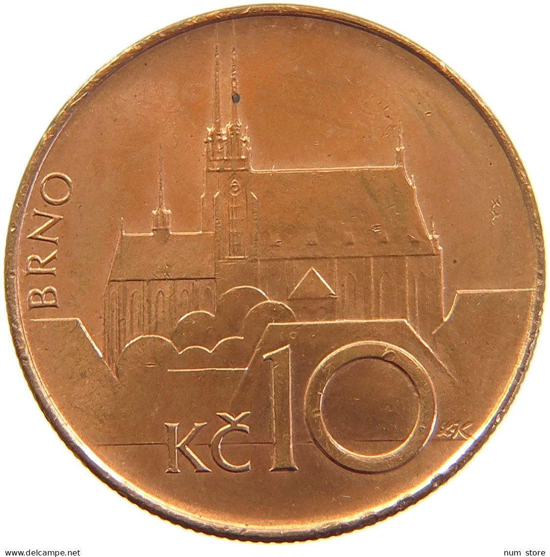 CZECH REPUBLIC 10 KORUNA 1993 #s105 0199 - Czech Republic