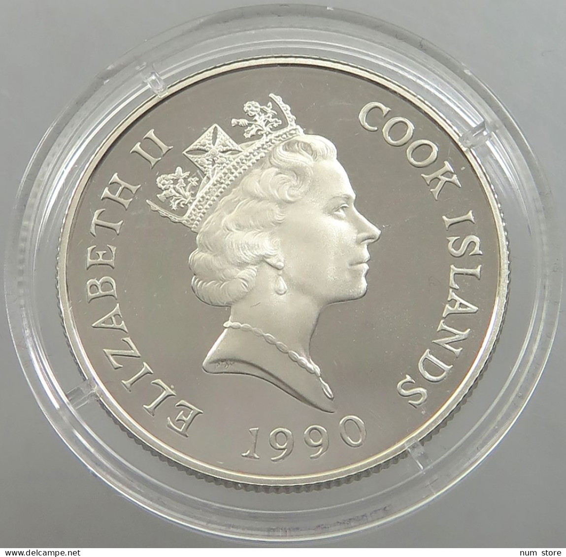 COOK ISLANDS 10 DOLLARS 1990 BARCELONA PROOF #sm14 0261 - Cookeilanden