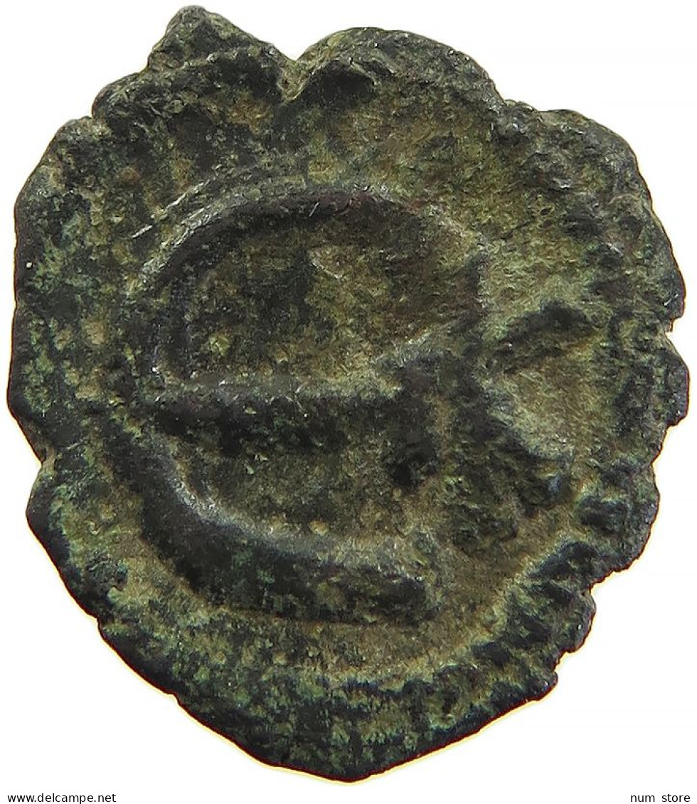 BYZANTINE EMPIRE 5 NUMMI Justin II ? 5 Nummi. AD 569-578. Monogram / Large E #t033 0455 - Byzantines