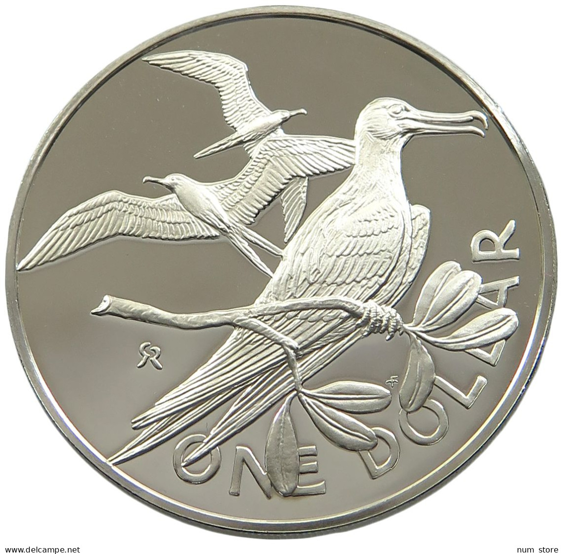 BRITISH VIRGIN ISLANDS DOLLAR 1975 SILVER PROOF #sm14 0903 - Britse Maagdeneilanden