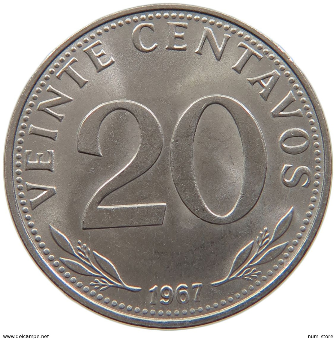 BOLIVIA 20 CENTAVOS 1967 #s105 0105 - Bolivië