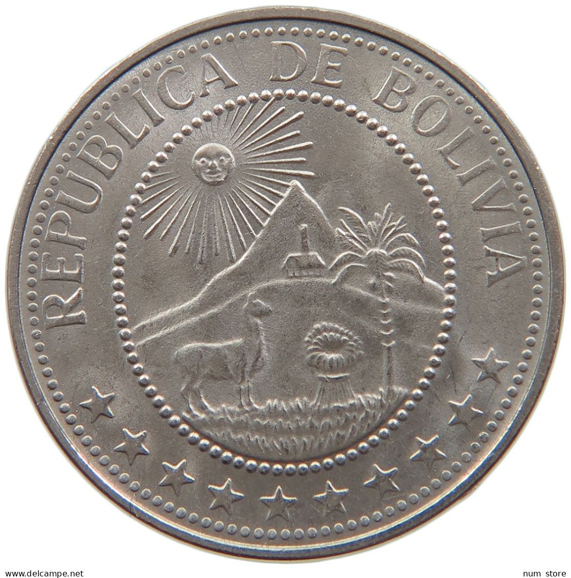 BOLIVIA 20 CENTAVOS 1967 #s105 0105 - Bolivia