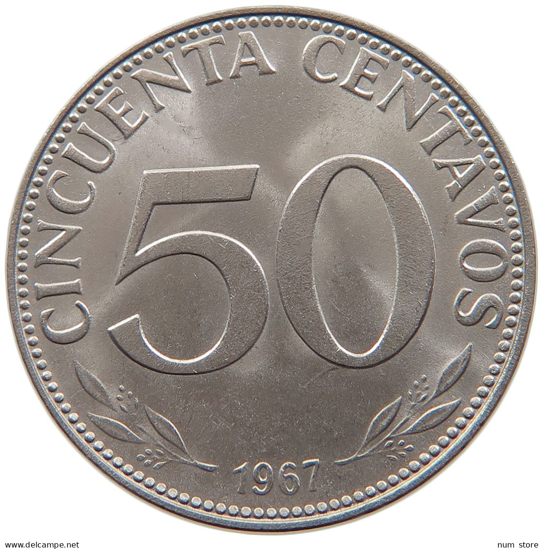 BOLIVIA 50 CENTAVOS 1967 #s105 0095 - Bolivië
