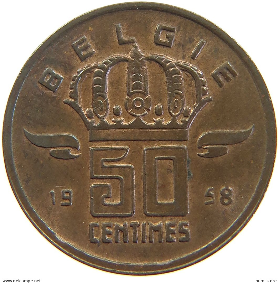 BELGIUM 50 CENTIMES 1958 #s105 0403 - 50 Centimes