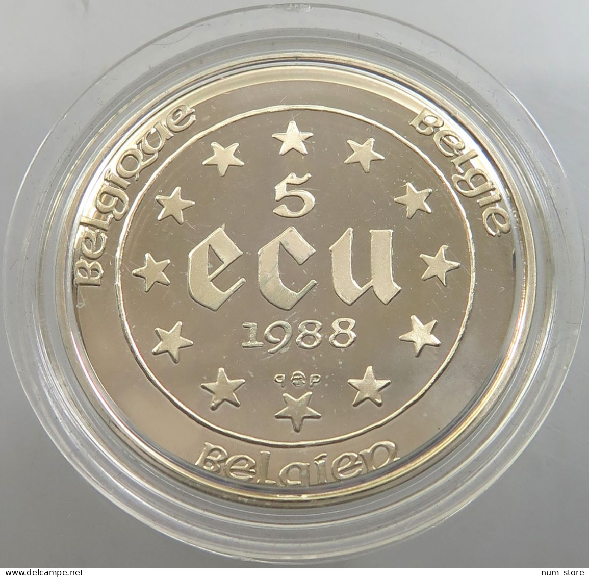 BELGIUM 5 ECU 1988 PROOF #sm14 0119 - Ecus