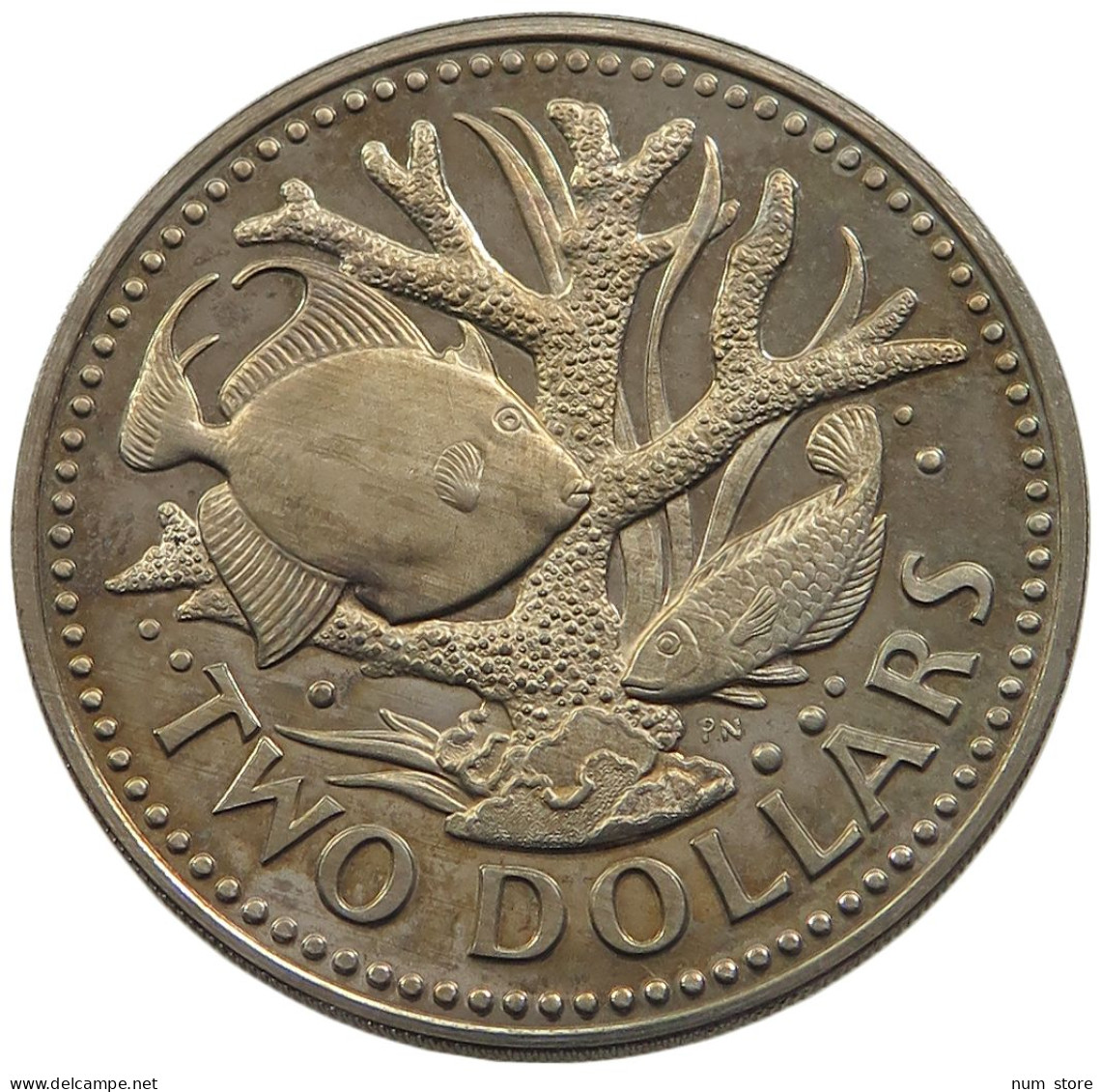 BARBADOS 2 DOLLARS 1973 PROOF #sm14 1095 - Barbados (Barbuda)