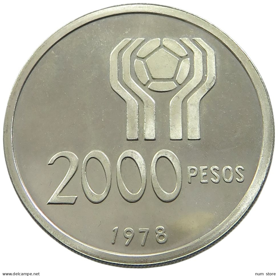 ARGENTINA 2000 PESOS 1978 PROOF #sm14 0953 - Argentine