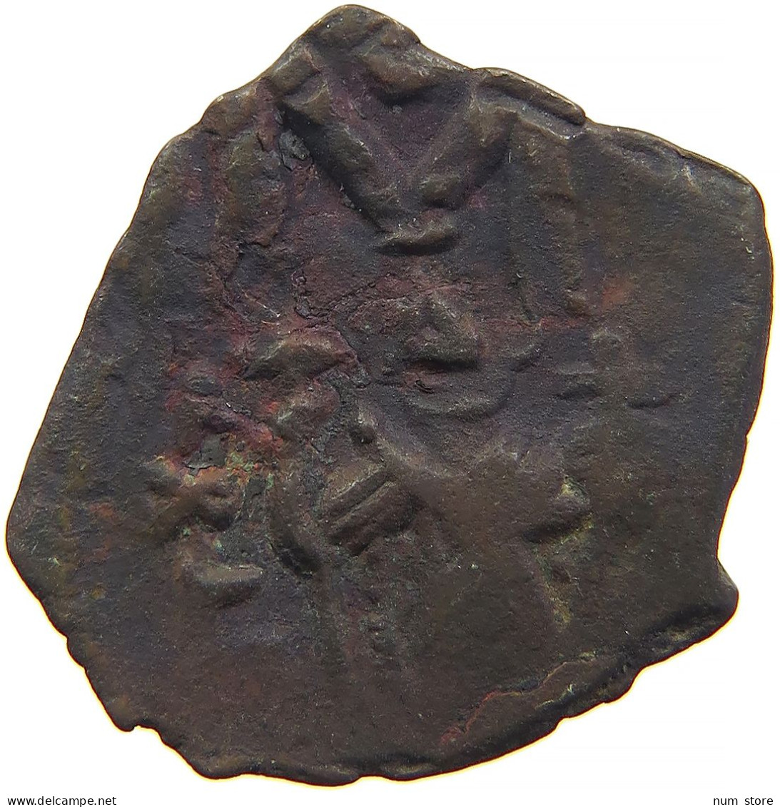 ARAB BYZANTINE FALS OVERSTRUCK BOTH SIDES -M WITH FIGURE #t033 0531 - Islamiche