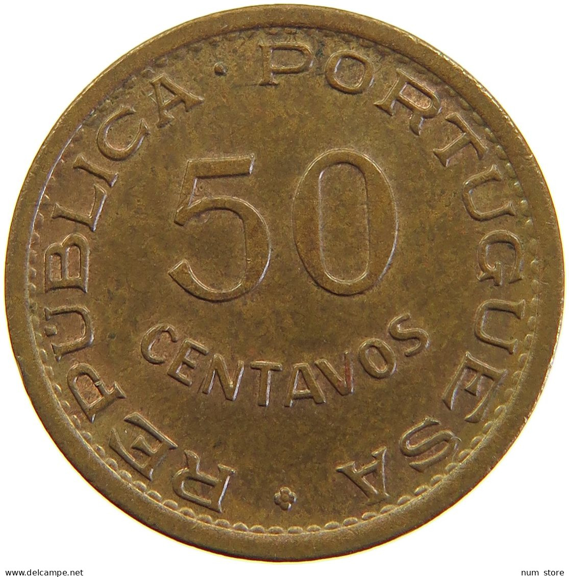 ANGOLA 50 CENTAVOS 1958 #s105 0355 - Angola