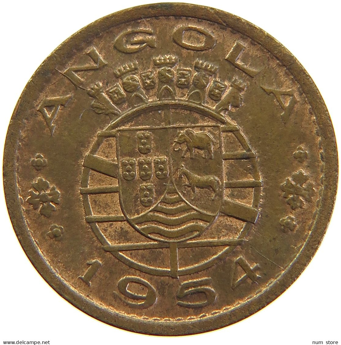 ANGOLA 50 CENTAVOS 1954 #s105 0349 - Angola