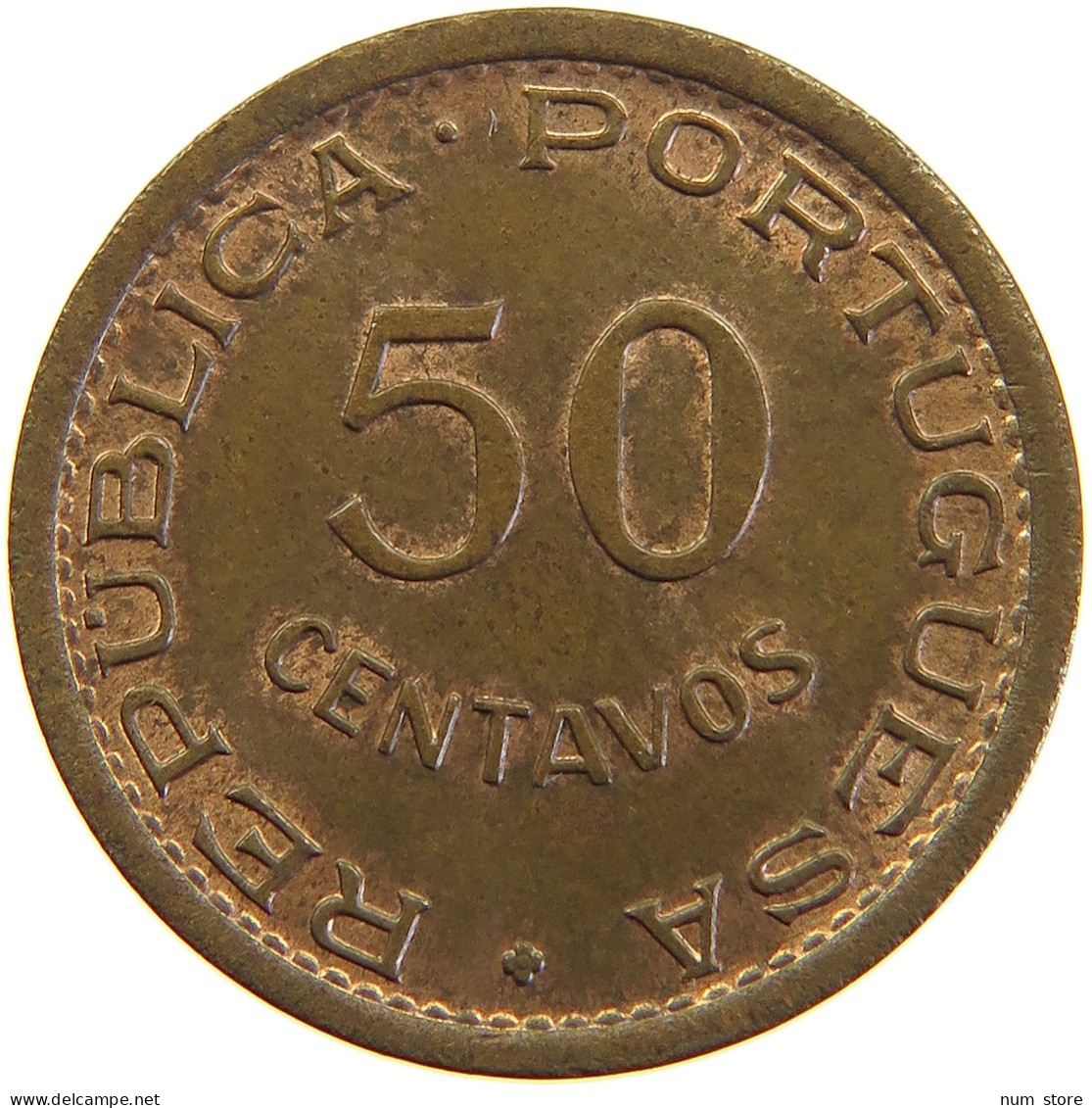 ANGOLA 50 CENTAVOS 1954 #s105 0349 - Angola