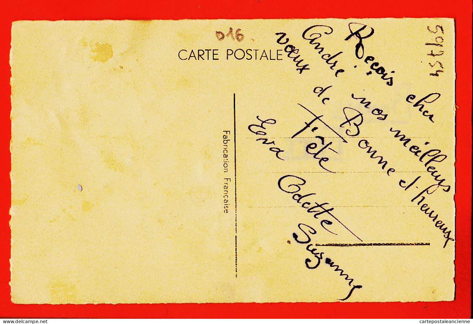 01603 / Bonne Heureuse Fete ANDRE Superbe Ajouti Rose ETAIN 1910s De Eva Odette Suzanne - Other & Unclassified