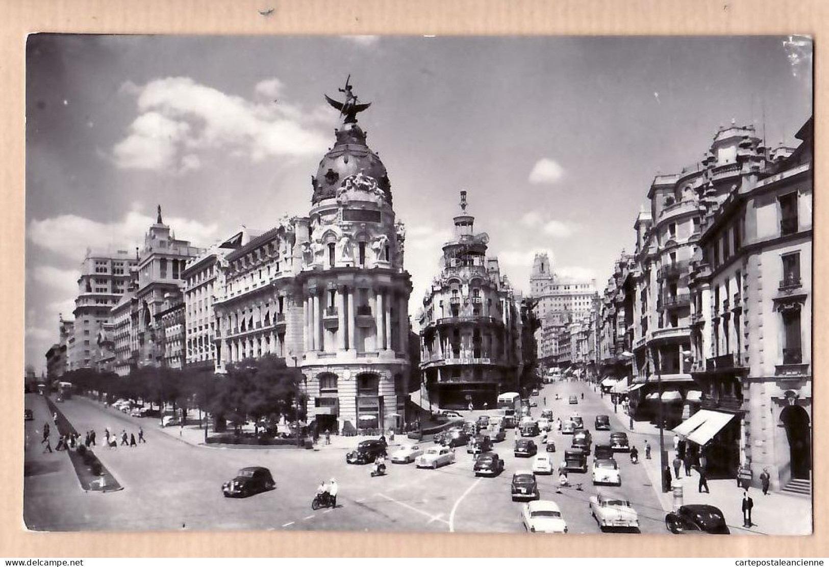 01563 / MADRID Avenidas Jose ANTONIO Y ALCALA Automobiles 1950s - Real Foto CIMER N° 21 Espagne Spain España - Madrid