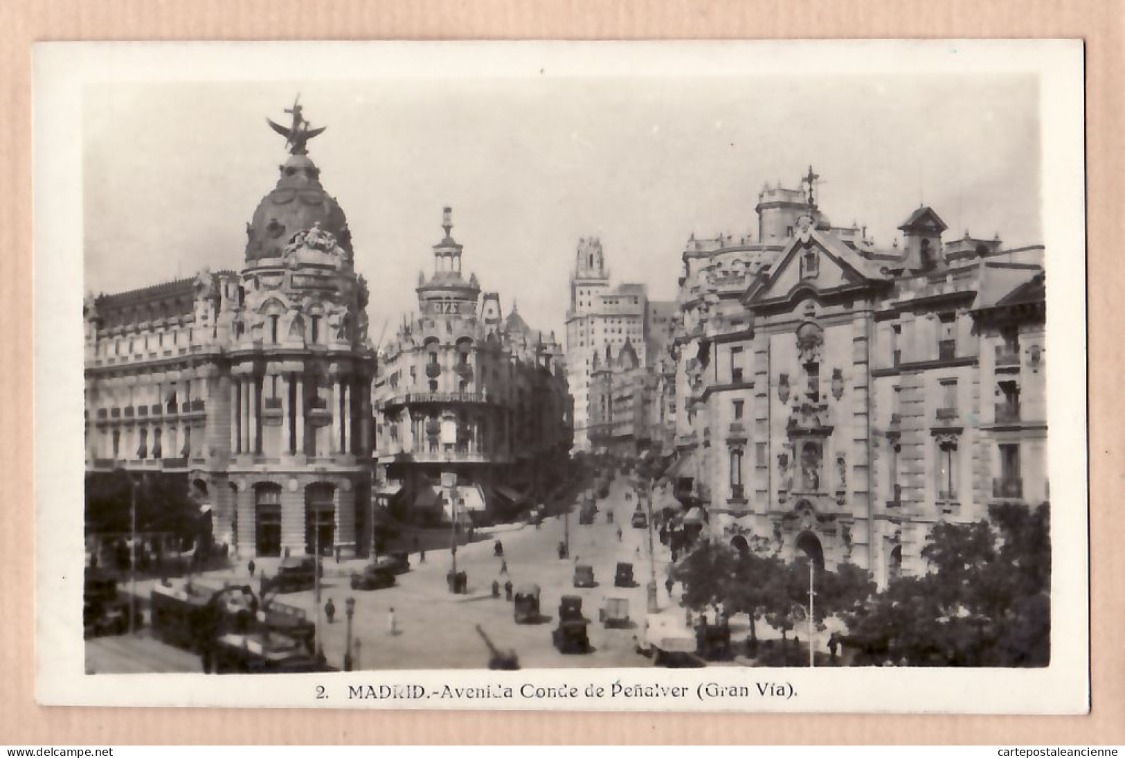 01562 / MADRID Avenida Conde De  PENALVER Gran Via Automobiles 1950s - Real Foto CIMER ? N° 2 Espagne Spain España - Madrid