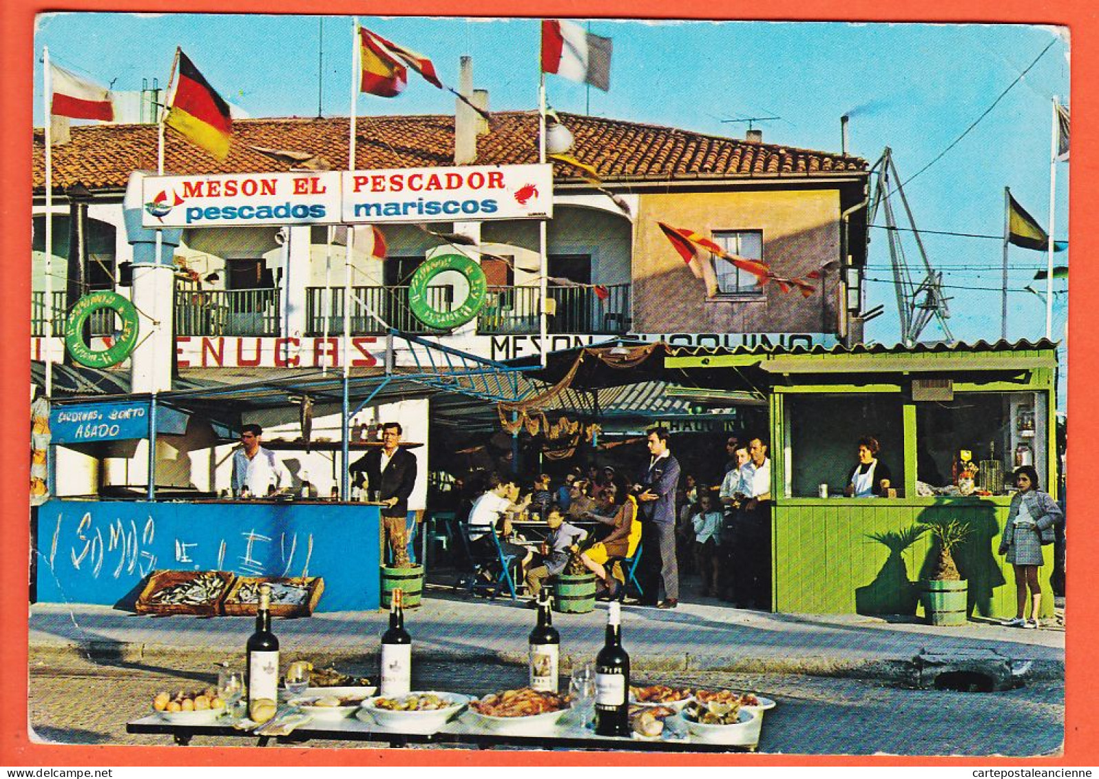 01869 / SANTANDER Cantabria Meson EL PESCADOR Pescados Mariscos 1968 Foto ALSAR - Cantabrië (Santander)