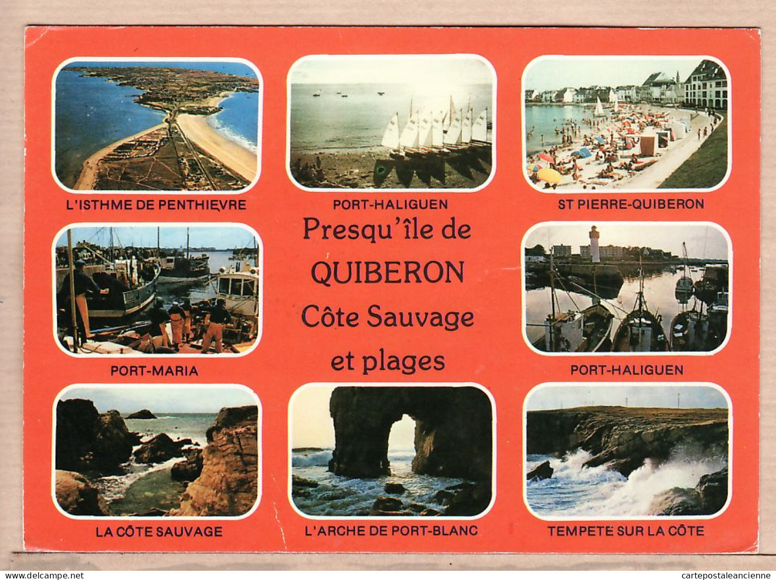 01695 / ⭐ Presqu-ile QUIBERON 56-Morbihan  Cote Sauvage Plages Multivues 1985s JOS DOARE CT3520 - Quiberon