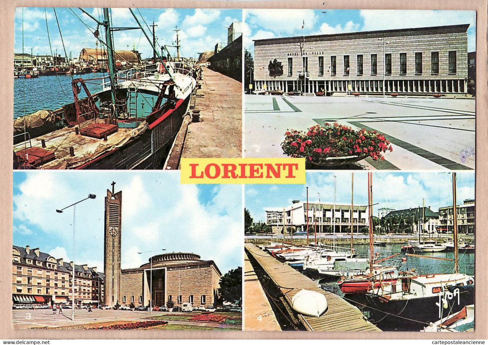 01708 / LORIENT 56-Morbihan LORIENT Port Hotel Ville église Palais Congrès Multivues 1984 YVON 25 - Lorient