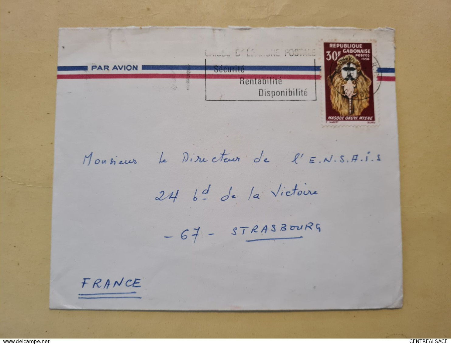 Lettre 1967 GABON FLAMME SECURITE CAISSE EPARGNE POSTALE LIBREVILLE - Gabon